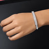 IGI Certified Lab Grown Diamond Half-Set Gold Bangle — 18K Solid Gold, 3.26 Carat
