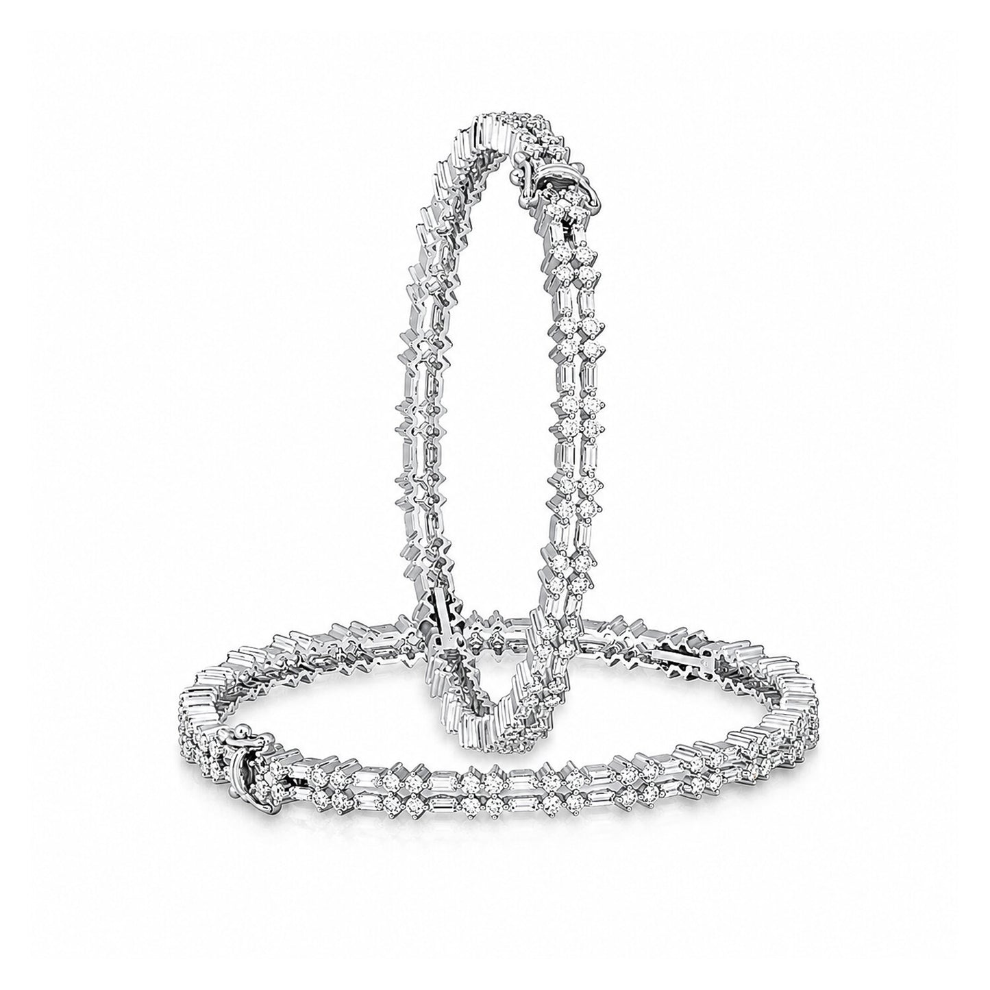 IGI Certified Lab Grown Diamond Cuff Bangle — 14K/18K Solid Gold, 7 Carat