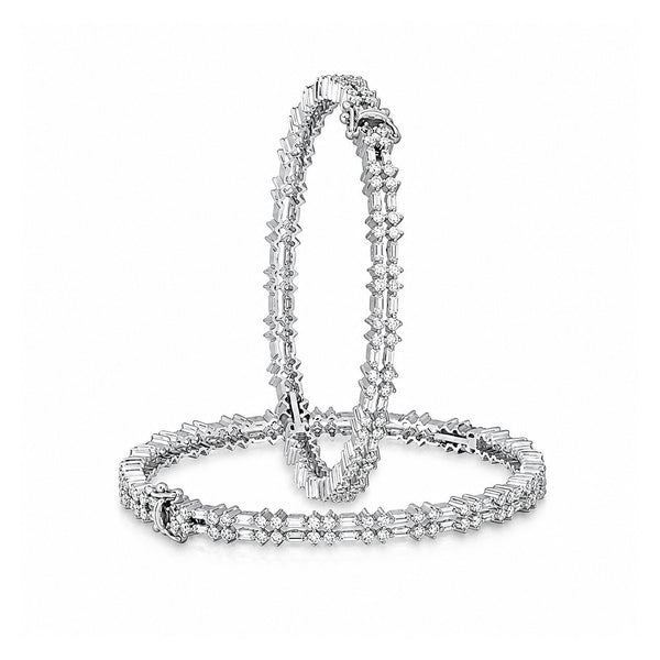 IGI Certified Lab Grown Diamond Cuff Bangle — 14K/18K Solid Gold, 7 Carat