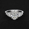 IGI Certified Lab Grown Diamond Oval-Cut Three-Stone Ring — 18K Solid Gold