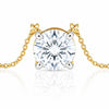 IGI Certified Lab Grown Diamond Round-Cut Solitaire Pendant Necklace — 14K/18K Solid Gold, Adjustable Chain