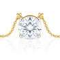 IGI Certified Lab Grown Diamond Round-Cut Solitaire Pendant Necklace — 14K/18K Solid Gold, Adjustable Chain