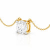IGI Certified Lab Grown Diamond Round-Cut Solitaire Pendant Necklace — 14K/18K Solid Gold, Adjustable Chain