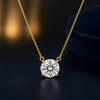 IGI Certified Lab Grown Diamond Round-Cut Solitaire Pendant Necklace — 14K/18K Solid Gold, Adjustable Chain