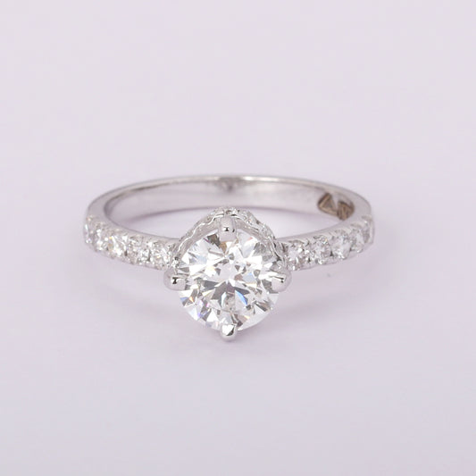 IGI Certified Lab Grown Diamond Round Halo Ring, 0.30ct tw — 14K/18K Solid Gold