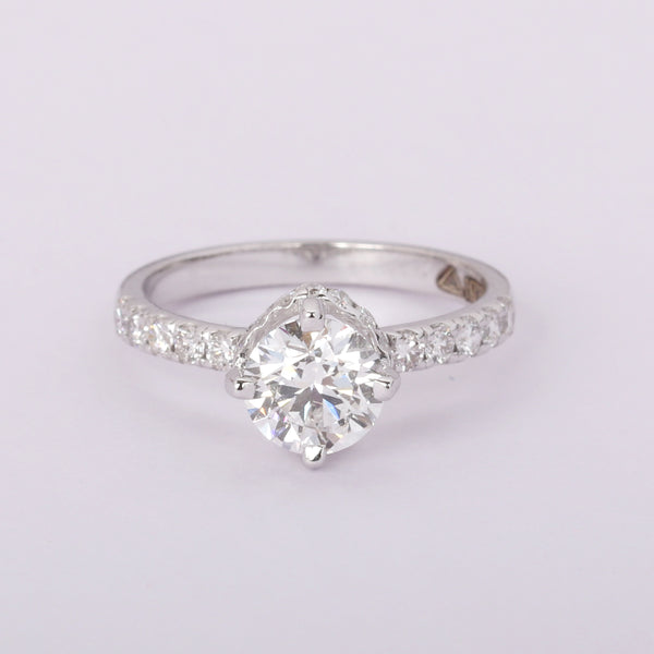 IGI Certified Lab Grown Diamond Round Halo Ring, 0.30ct tw — 14K/18K Solid Gold
