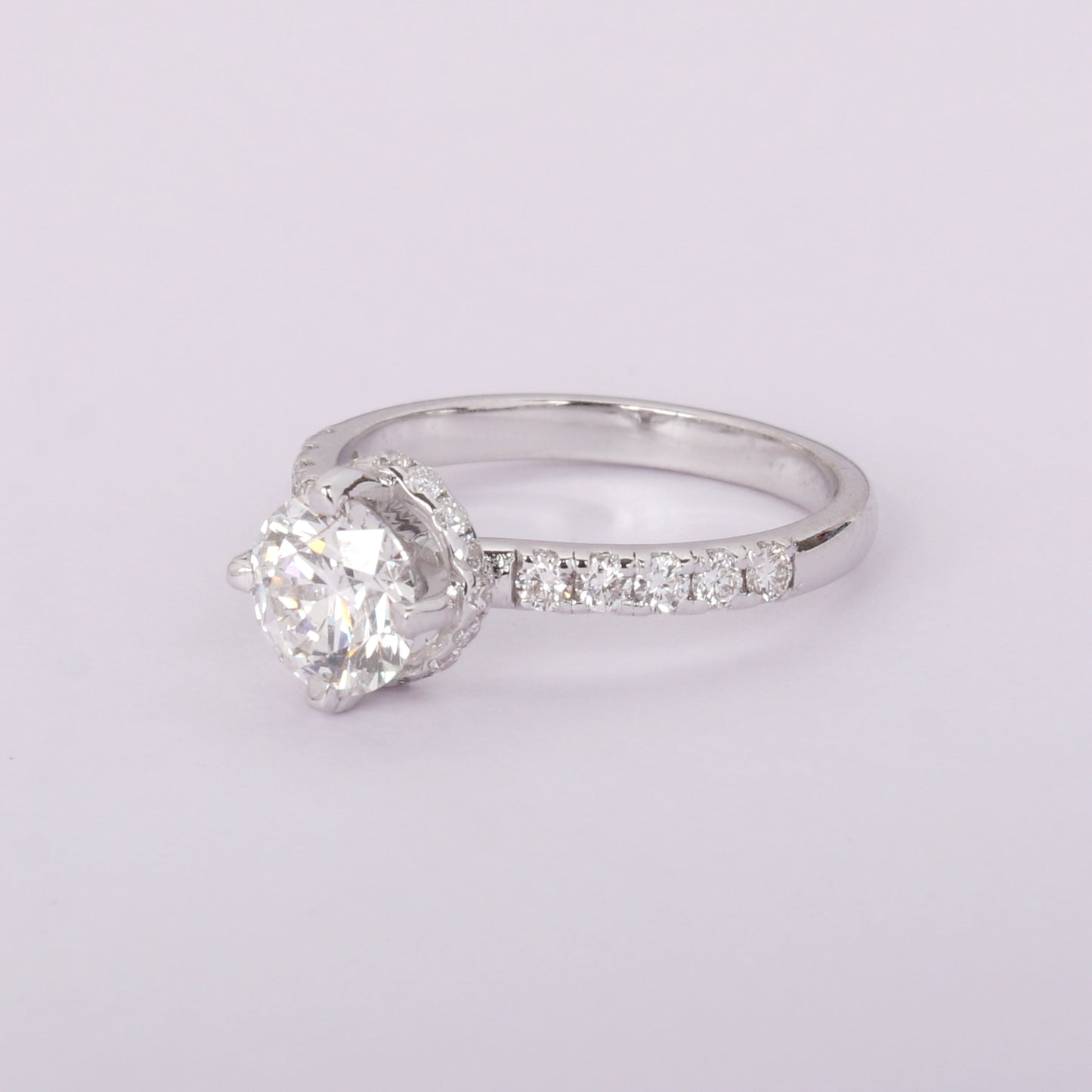IGI Certified Lab Grown Diamond Round Halo Ring, 0.30ct tw — 14K/18K Solid Gold