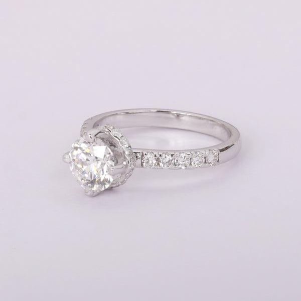 IGI Certified Lab Grown Diamond Round Halo Ring, 0.30ct tw — 14K/18K Solid Gold
