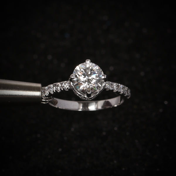IGI Certified Lab Grown Diamond Round Halo Ring, 0.30ct tw — 14K/18K Solid Gold