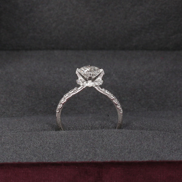 IGI Certified Lab Grown Diamond Round Halo Ring, 0.30ct tw — 14K/18K Solid Gold