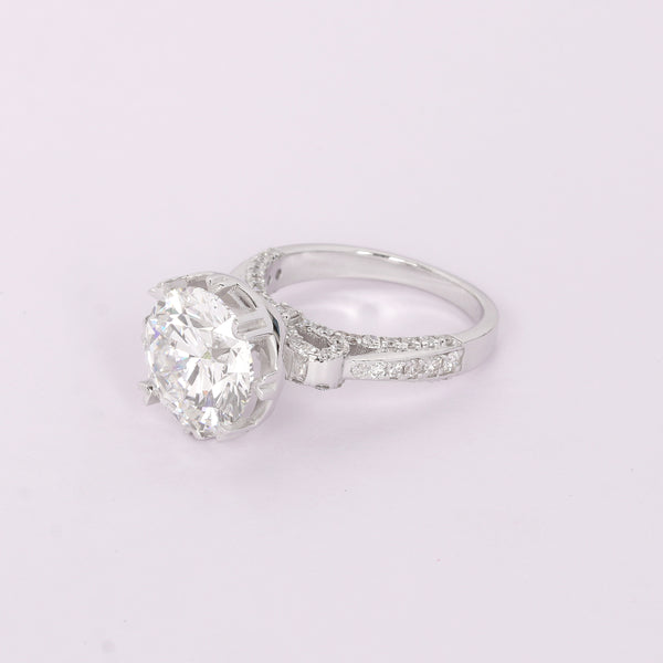 IGI Certified Lab Grown Diamond 1.17ct Round Pavé Halo Cluster Ring — 14K/18K Solid Gold