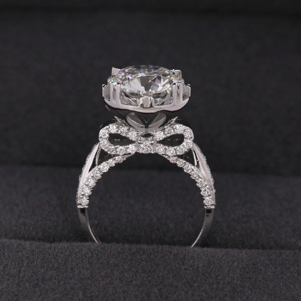 IGI Certified Lab Grown Diamond 1.17ct Round Pavé Halo Cluster Ring — 14K/18K Solid Gold