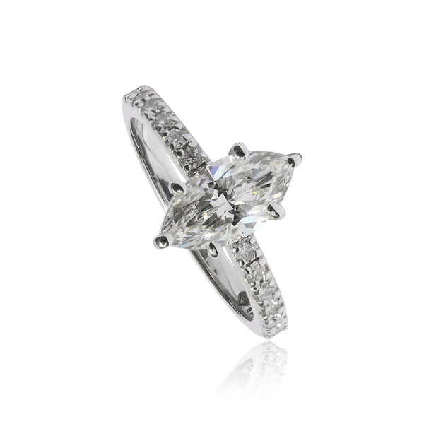 IGI Certified Lab Grown Diamond Emerald-Cut Ring — Solid 18K Gold