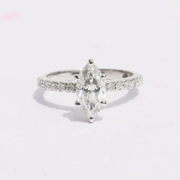 IGI Certified Lab Grown Diamond Fancy-Cut Pave Cluster Ring — 14K/18K Solid Gold