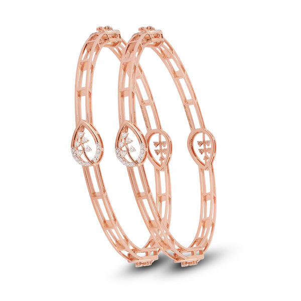 IGI Certified Lab Grown Diamond Pavé Bangle — 18K Solid Gold, 0.88 Carat