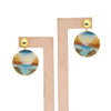 Lab Grown Onyx Pear Earrings — Solid 18K Gold