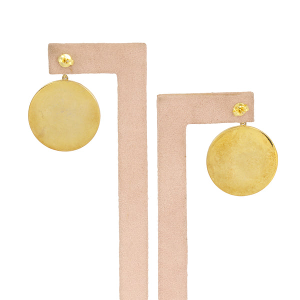 Lab Grown Onyx Pear Earrings — Solid 18K Gold