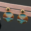 Lab Grown Onyx Pear Earrings — Solid 18K Gold