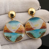 Lab Grown Onyx Pear Earrings — Solid 18K Gold