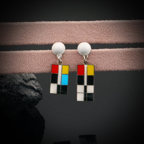 Lab Grown Onyx Fancy Earrings — Solid 18K Gold
