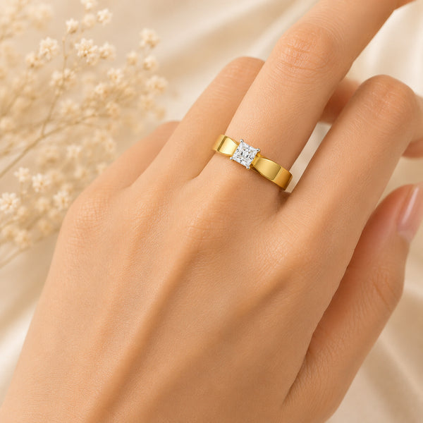 IGI Certified Lab Grown Diamond Round-Cut Solitaire Ring — 18K Solid Gold