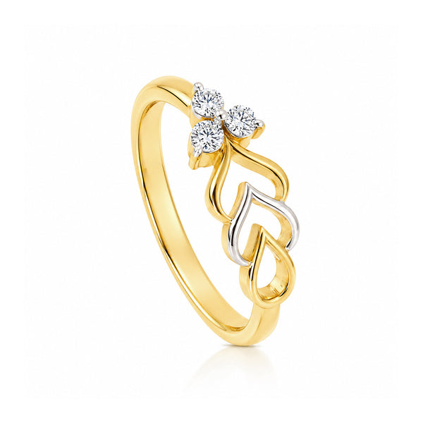 IGI Certified Lab Grown Diamond Round-Cut Three-Stone Ring — 14K/18K Solid Gold