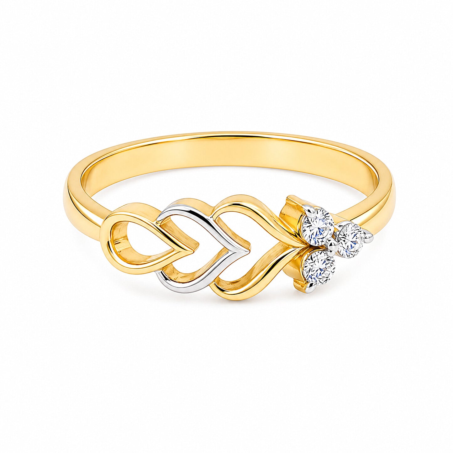 IGI Certified Lab Grown Diamond Round-Cut Three-Stone Ring — 14K/18K Solid Gold