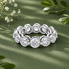 IGI Certified Lab Grown Diamond Round-Cut Pave Cluster Ring — 18K Solid Gold
