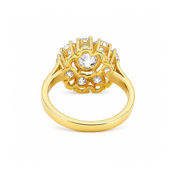 IGI Certified Lab Grown Diamond Round-Cut Halo Ring — 14K/18K Solid Gold