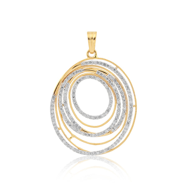 IGI Certified Lab Grown Diamond Round-Cut Micro-Pave Cluster Pendant Necklace — 14K/18K Solid Gold, Adjustable Chain