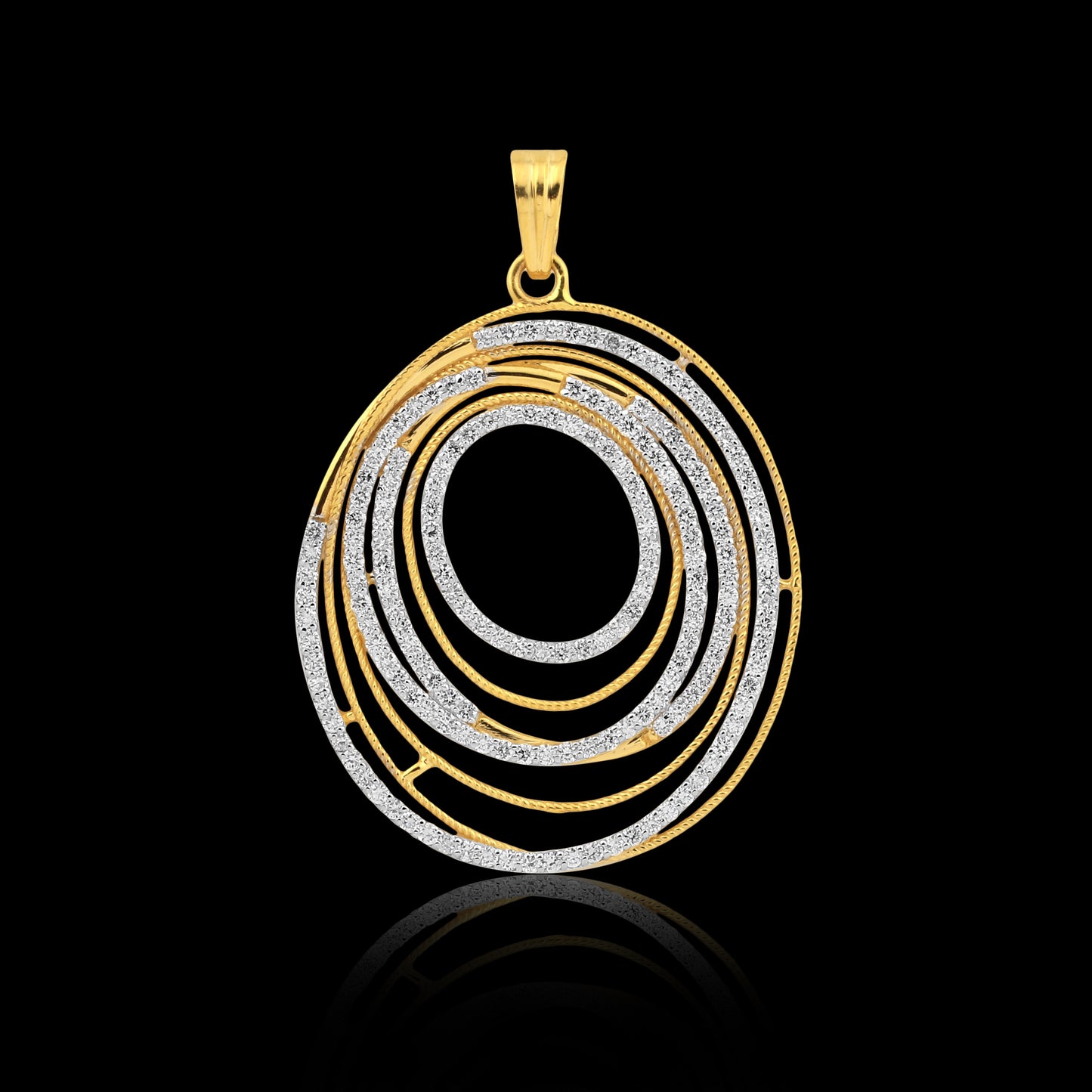 IGI Certified Lab Grown Diamond Round-Cut Micro-Pave Cluster Pendant Necklace — 14K/18K Solid Gold, Adjustable Chain