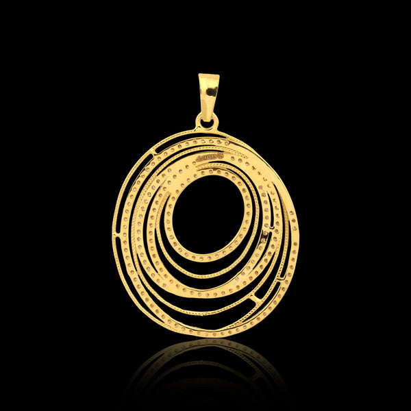 IGI Certified Lab Grown Diamond Round-Cut Micro-Pave Cluster Pendant Necklace — 14K/18K Solid Gold, Adjustable Chain
