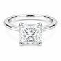 Certified 5.2ct VS1/Radiant Cut/White Moissanite Ring 18K Gold Plated