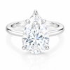 5.5ct VS1 White Moissanite Ring Certified Gift For Women 18K Gold Plated
