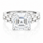 11.15ct Radiant VS1 White Moissanite Ring Certified Gift 18K Gold Plated