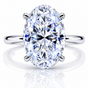 2.45ct Certified VS1 White Moissanite Ring For Her Gift Idea 18K Gold Plated