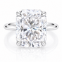 4.5ct Champagne Moissanite Ring VS1 Certified For Love 18K Gold Plated