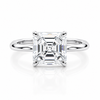 4.9ct DEW White Moissanite Asscher Solitaire Ring