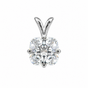 5.20 ct DEW Cushion Cut White Moissanite Solitaire Pendant Gold Vermeil Jewelry