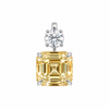 5.00 ct DEW Champagne Moissanite Solitaire Pendant Gold Vermeil Cyber Monday Deal