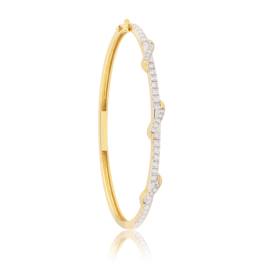 0.99ct Natural Diamond Tennis Bracelet | 18K Yellow Gold | IGI Certified G-H VS