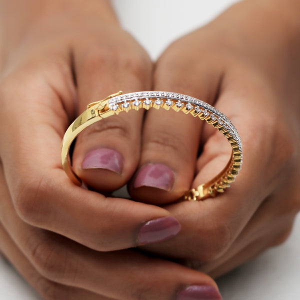 1.18ct Natural Diamond Tennis Bracelet | 18K Solid Gold | IGI Certified