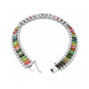 IGI Certified Lab Grown Sapphire Emerald-Cut Rainbow Statement Bracelet — 14K/18K Solid Gold