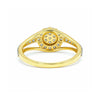0.41 Ct. IGI Natural Diamond Floral Halo Ring in 18K Yellow Gold for Women Gift
