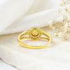0.41 Ct. IGI Natural Diamond Floral Halo Ring in 18K Yellow Gold for Women Gift