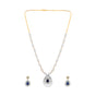 2.95 Ct. IGI Certified Natural Diamond Necklace Set 18K Yellow Gold Earrings