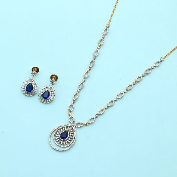 2.95 Ct. IGI Certified Natural Diamond Necklace Set 18K Yellow Gold Earrings