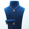 2.95 Ct. IGI Certified Natural Diamond Necklace Set 18K Yellow Gold Earrings