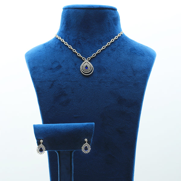 2.95 Ct. IGI Certified Natural Diamond Necklace Set 18K Yellow Gold Earrings