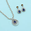 2.95 Ct. IGI Certified Natural Diamond Necklace Set 18K Yellow Gold Earrings